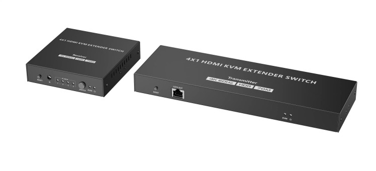 LENKENG LKV441EX переключатель-удлинитель HDMI KVM 4 в 1, 4K, CAT6, до 70 метров
