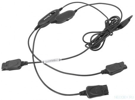 Accutone Y-cord Training Cable-DT8 шнур с регулировкой громкости и кнопкой "Mute" (Y-cord Mute (QD5)