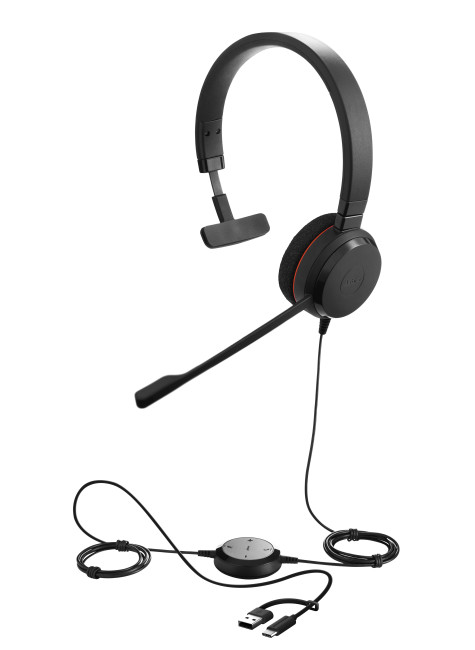 Jabra Evolve 20 Mono MS проводная гарнитура USB C/A adapter ( 4993-823-169 )
