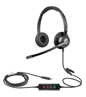 JazzTel Note BNC USB-A Lite проводная гарнитура c двумя динамиками для call-центра