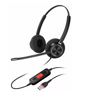 VoiceXpert VXH-300DM проводная USB-гарнитура (2 динамика, USB-A, 4 кнопки, MS Teams)