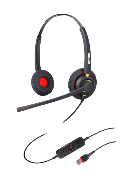 VoiceXpert VXH-500DM проводная USB-гарнитура (2 динамика, USB-A, регулировка громкости, Mute, MS)
