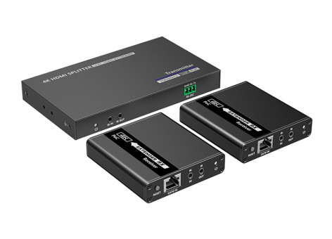LENKENG LKV722P разветвитель-удлинитель 1*2 HDMI по витой паре CAT6/7 до 40/70 м, 4K, RS232, ИК