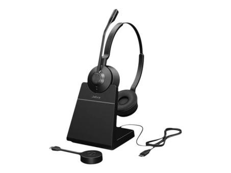 Jabra Engage 55 Stereo UC беспроводная гарнитура USB-A with Charging Stand, EMEA ( 9559-415-111 )