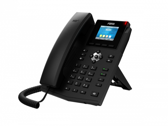 Fanvil X3SP rev.B - IP телефон с бп, POE, 4 SIP линии, HD аудио, цветной дисплей 2,4”, порт для гарн