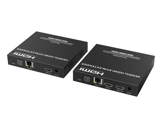 LENKENG LKV592KVM-V2.0 удлинитель KVM HDMI по витой паре CAT5/5E/6, 4K60, до 120 м, проходной HDMI