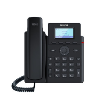 Dinstar G100W IP телефон, 2 SIP-аккаунта, монохромный дисплей 2.3 дюйма, 2хGigabit Ethernet, Wi-Fi