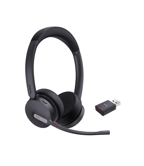 Yealink WH64 Hybrid Dual UC беспроводная гарнитура HD звук, 160м DECT, USB-адаптер