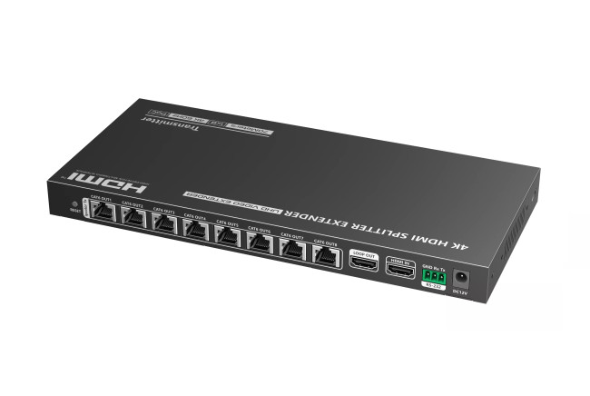 LENKENG LKV828P-N разветвитель-удлинитель 1x8 HDMI, 4K, ИК, CAT6, до 70 метров, PoC