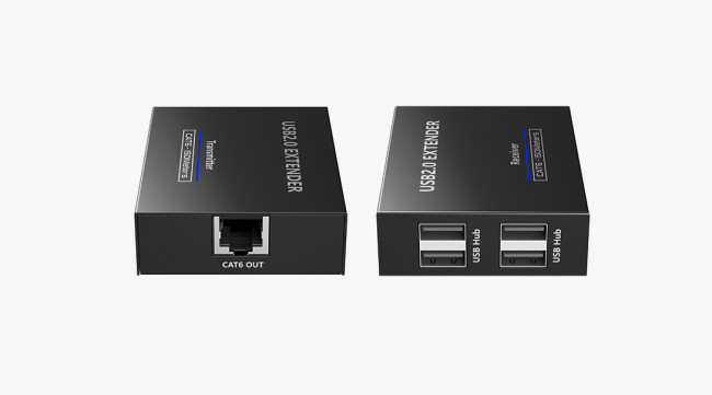 LENKENG LKV100USB удлинитель USB по витой паре CAT5e/6 до 100/150 м, 4 USB 2.0, 480 Мб/с