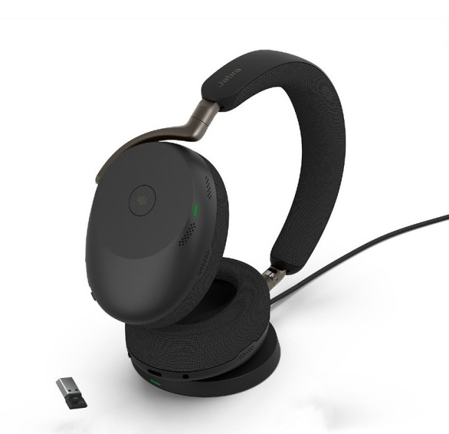 Jabra Evolve3 85 Stereo MS, Link390a беспроводная гарнитура с беспр. зарядкой WLC ( 38599-999-989 )