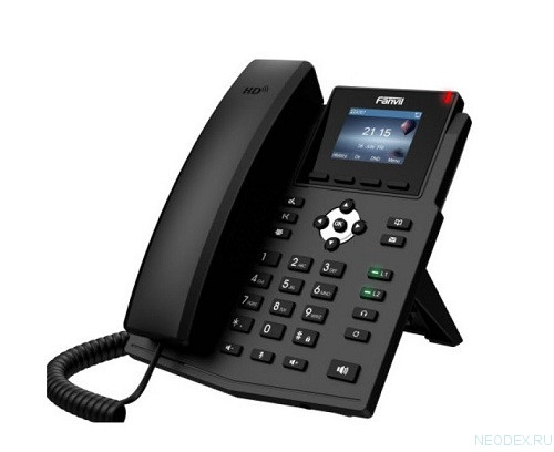 Fanvil X3SG - IP телефон с бп, POE, 4 SIP аккаунта, HD аудио, цветной дисплей 2,8”, порт для гарн.
