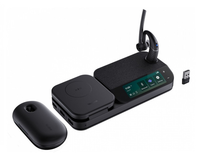 Yealink BH71 WORKSTATION PRO беспроводная Bluetooth гарнитура с базой-чехлом и USB-A, USB-C донглами
