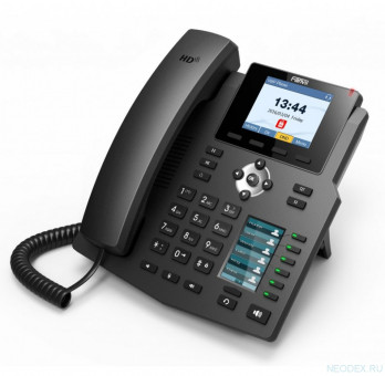 Fanvil X4 - IP телефон с бп, POE, 4 SIP аккаунта, основной цветной дисплей, доп. цветной дисплей
