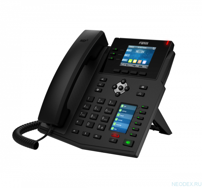 Fanvil X4U - IP телефон с бп, POE, 12 SIP линий,  цветной дисплей 2,8”, USB