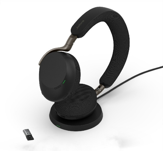 Jabra Evolve3 75 Stereo MS, Link390a беспроводная гарнитура с беспр. зарядкой WLC ( 37599-999-989 )