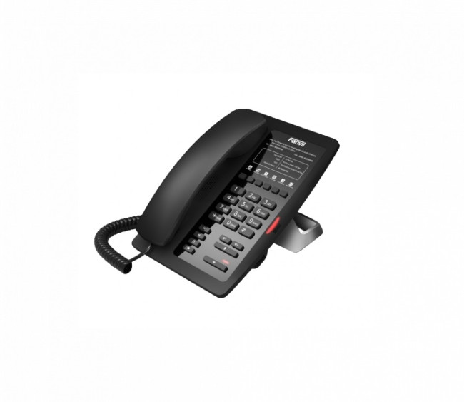 Fanvil H3 черный - Гостиничный IP телефон с бп, PoE, 2 SIP, сменные панели логотипов, без дисплея