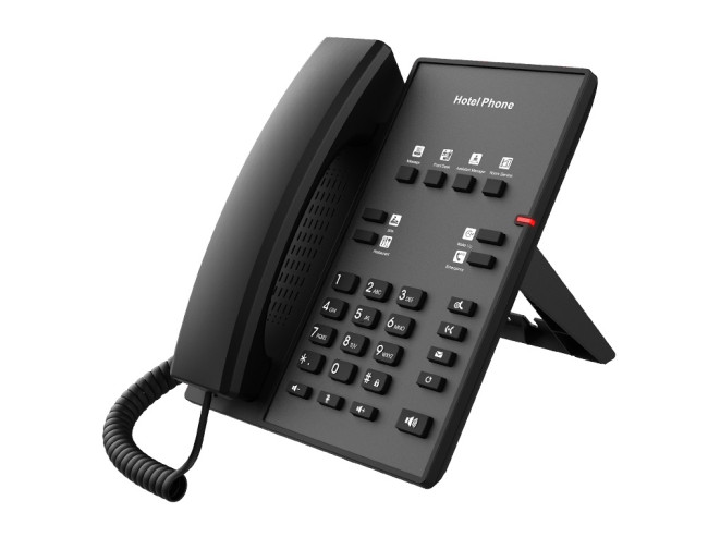 Fanvil H1-2 Wire - Гостиничный SIP-телефон, 2 линии SIP, POE, аудио HD качества, RJ11
