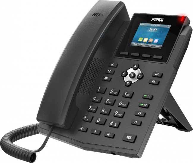 Fanvil X3S Pro - IP телефон с бп, 4 SIP линии, HD аудио, цветной дисплей 2,4”, порт для гарнитуры